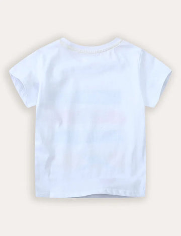 Airplane Print Short-sleeved T-shirt